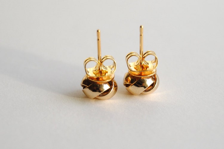 Everyday Gold Knot Earrings. Gold Stud Earrings. by SPARKLEFARM