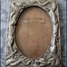 Vintage Estate Japanese Art Nouveau - Silver Metal & Wood Dragon Frame