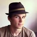 Vintage Mens Fedora Hat Straw Towncraft Penney Black Mad Men Hat Size 7 1/8