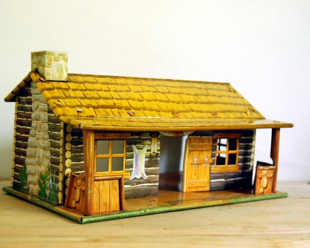 Vintage Tin Toy Building