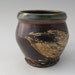 Mug with hand painted warbler bird stoneware pottery