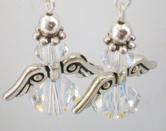 Swarovski Crystal Angel Earrings