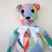 Vintage Quilt Teddy Bear Handmade