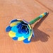 Flower pen yellow blue teal - duck duct tape