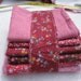 Fat Quarter Bundles of 6 Vintage 1960s 1970s Calico Flowers Cranberry Maroon Shades