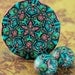 Polymer Clay Kaleidoscope Circle Pendant Plus 2 Matching Rondelle Beads