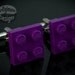 Purple Tile Cufflinks :) made with LEGO bricks