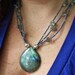 Handmade Labradorite Gemstone Pendant Statement Necklace