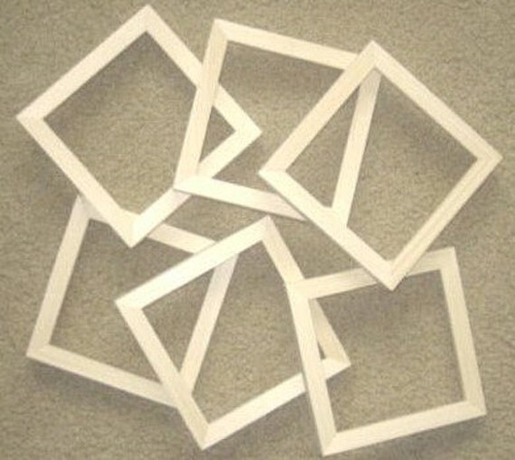 6 Unfinished 6x6 wood picture frames