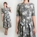 1950s Floral Dress - Vintage Cotton Day Dress with Big Bow - Small to Medium