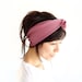 SALE Tie Up Headscarf Clay Ribbed Jersey
