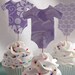 Onesie Cupcake Toppers, Party Picks, Food Picks Lovely Lavender