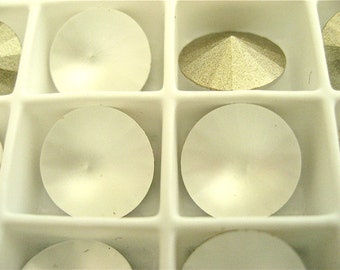 12 Clear Crystal Matte Foiled Swarovski Rivoli Stone 1122 12mm