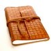 Large Brown Leather Journal and Sketchbook, A Handmade Leather Journal in Warm Caramel Brown