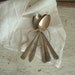 five old silverplate spoons