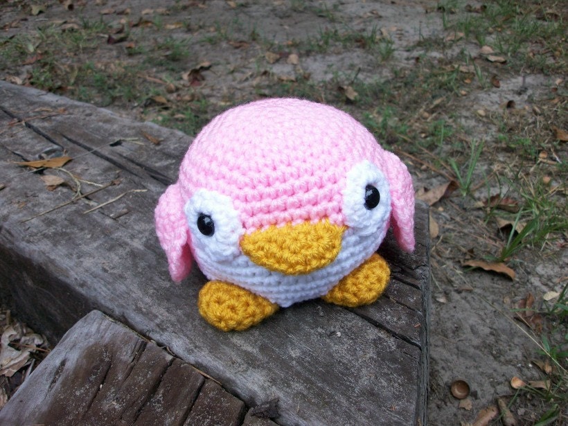 pink stuffed penguin