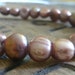 LARGE Hole Golden Bronze nugget Pearls - 8-10mm, 8 inch strand
