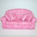 Barbie Doll Sofa, Pink, Handmade Furniture, Blythe, 11 1/2 inch dolls