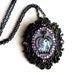 Alice in Wonderland Inspired Necklace, Caged Bunny Rabbit, Purple Kawaii Cameo