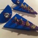 SPIKE SPIKEY purple blue cool gold dagger danger punk rock bright colors metal painted earring retro chic gurl girl bad