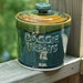 Doggie Treats Jar Canister Lidded Storage Jar Peacock Amber Ready to Ship