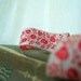 Vintage Trim Red White Flowers