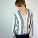 Striped Cardigan / Gray Striped Sweater