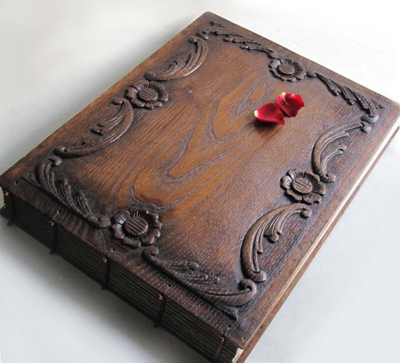 Wood photo album Scrapbook Extra large Wedding wood book