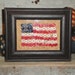 American Flag Made From Buttons And Old Quilt