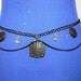 SHOP CLOSING SALE - Dragon Slayer Black Chain Belt, Gypsy Belly, Waist Hip Jewelry