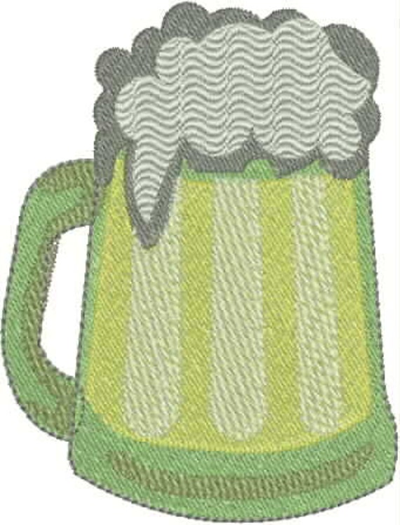 Beer Mug Embroidery Design