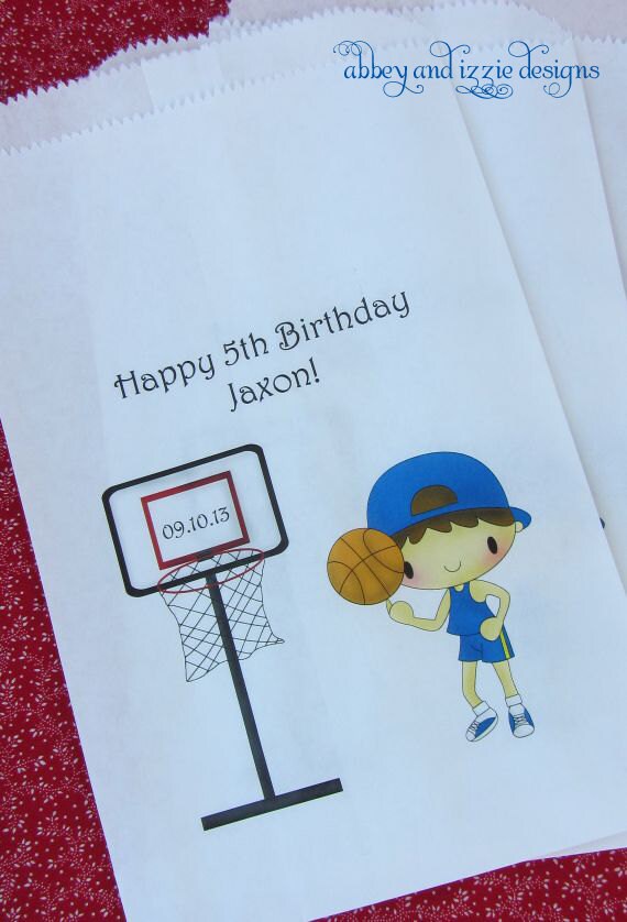 Basketball Party favors - Basketball Party Ideas - Basketball Candy Bags Il_570xn