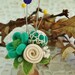 Vintage doily and spool pincushion