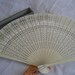VINTAGE Pierced Faux Bone Ivory Hand Fan