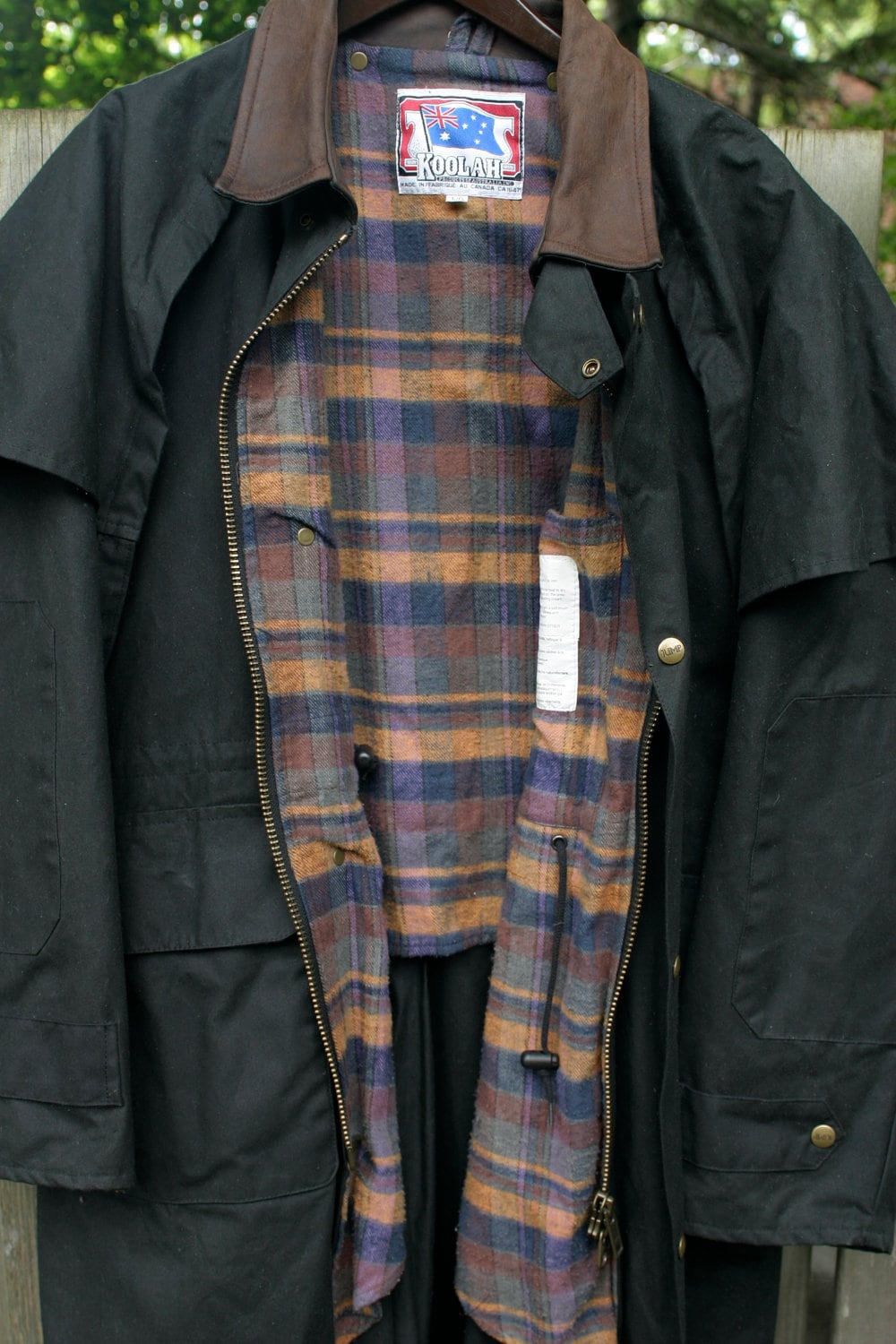 Vintage Australian Outback Koolah Jump Oilskin Riding Coat