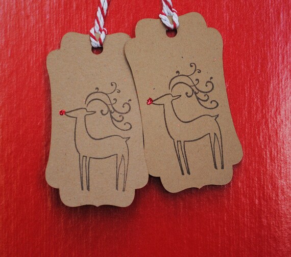 Rudolph Christmas Gift Tags - Set of 6 Il_570xn