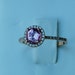 1.12ct round Peach Pink Champagne sapphire ring diamond ring 14k rose gold ring Engagement ring