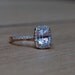 on hold -1.68ct Cushion Peach sapphire14k rose gold diamond ring enagagement ring sapphire ring-reserved