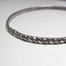 Sterling Silver Vintage Bangle with Carved Texture Design