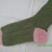 Hand Knit Alpaca Wool Socks Womens 8-10 Pea Pod & Petal Pink