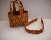 Golden Autumn Teeny Tote with Matching Headband