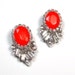 Statement earrings Neon and Swarovski crystal statement stud earrings