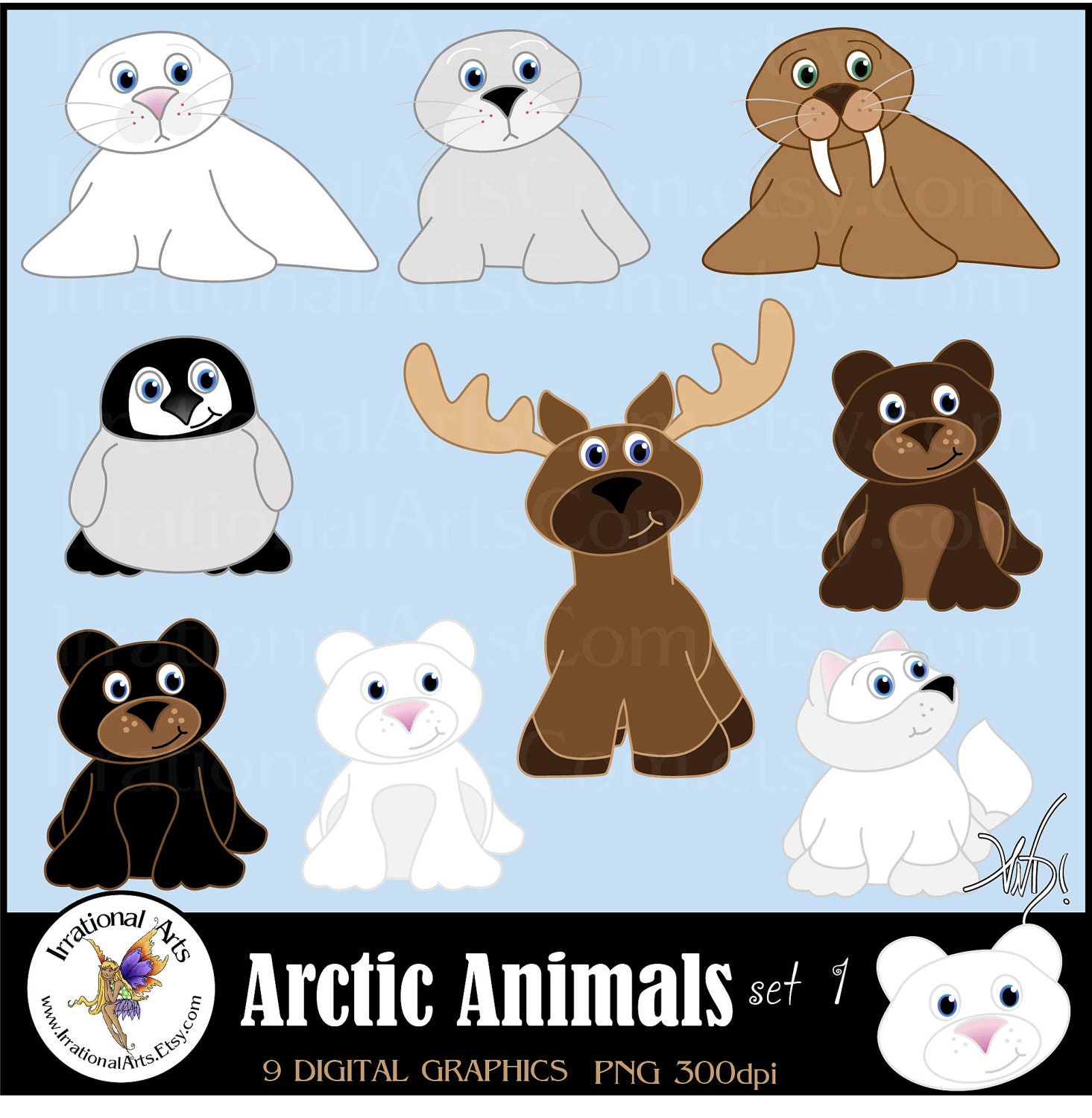 free clip art arctic animals - photo #37