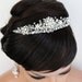 Wedding Bridal Tiara, Pearl and Rhinestone Head Piece, Beaded PARIS