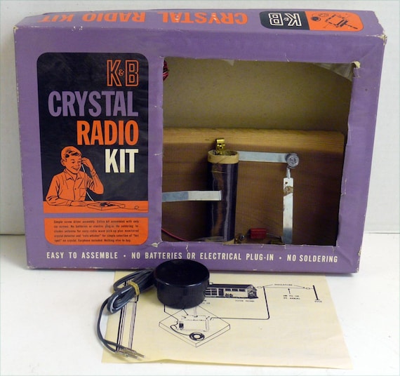 Crystal Radio Kit Original Box Galena Crystal