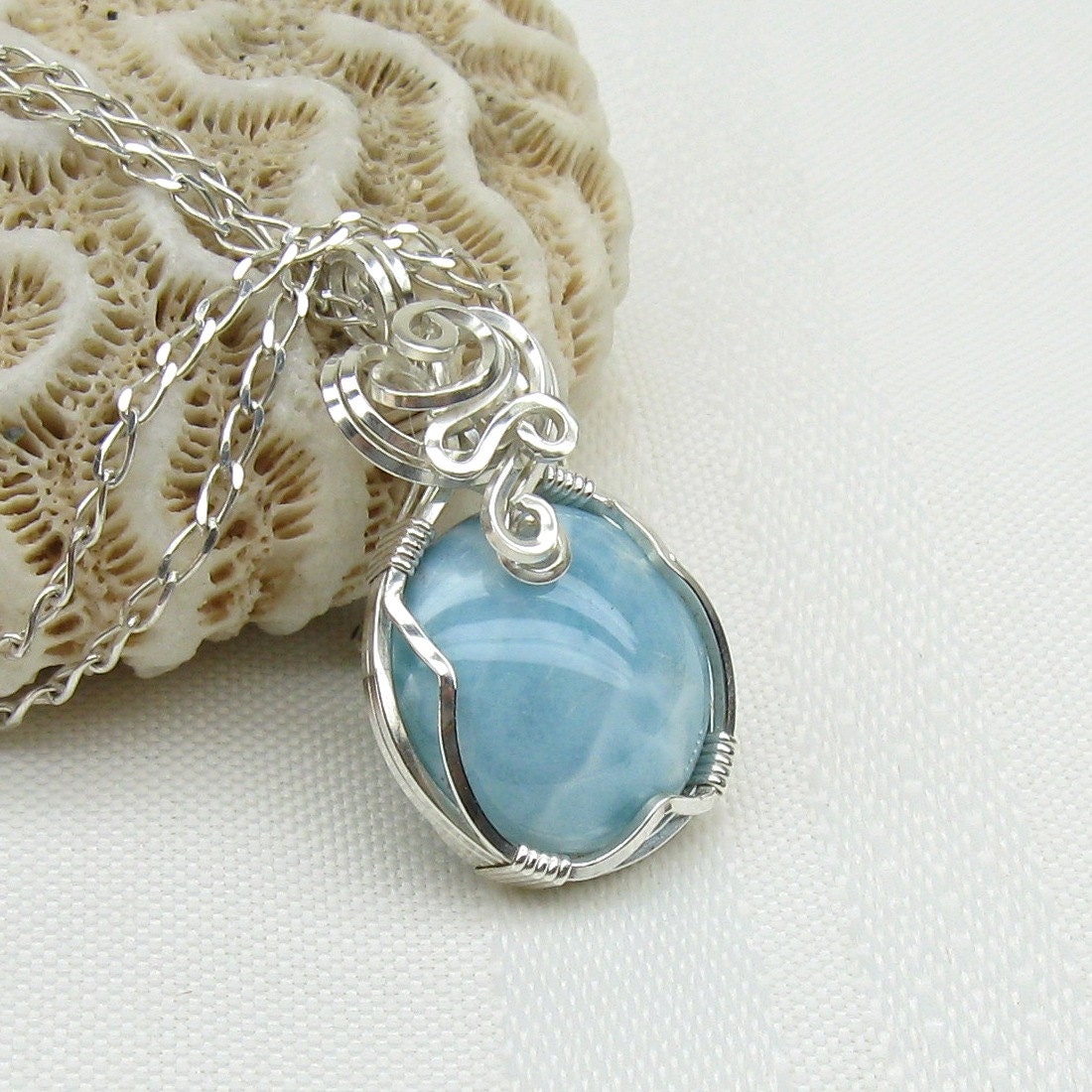 Larimar Jewelry Genuine Larimar Necklace Larimar