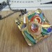 Vintage Glass Button Necklace Upcycled Jewelry