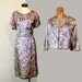 1950s dress / Whirly Pop Vintage 50's Plus Size Lavender Swirl Dress and Jacket Set