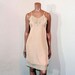 1930s slip / Second Skin Vintage 30's Peach Rayon and Lace Slip by Mary Barron