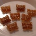 Vintage Czech Glass Butterfly Beads 15mm x 11mm CARAMEL Tan with WHITE OPAL (8)